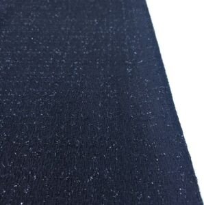 Siyaha Siyah Simli Şanel Kumaş