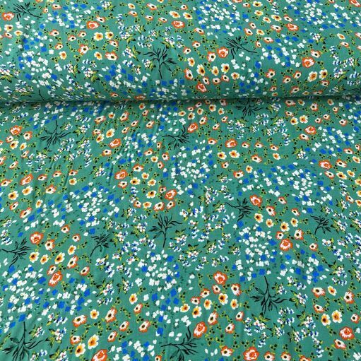 Ufak Çiçekli Viskon Kumaşlar yeşil
