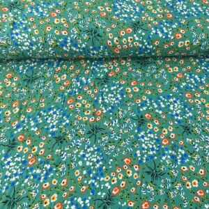 Ufak Çiçekli Viskon Kumaşlar yeşil