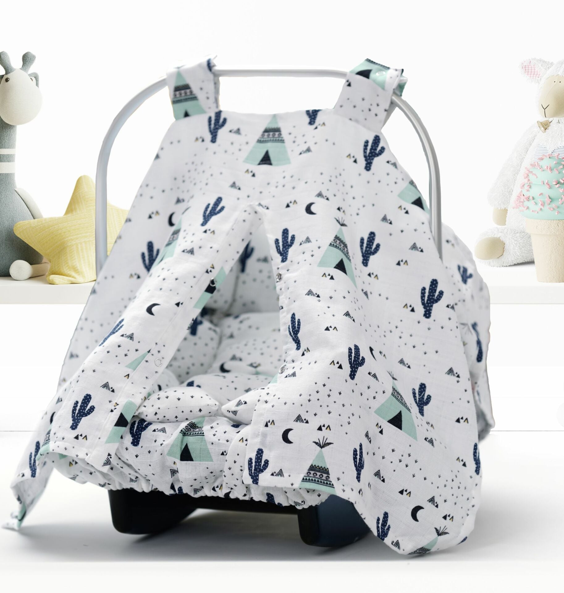 Puset Örtüsü Minder  ve Çarşafı %100 Pamuk Müslin Kumaştan