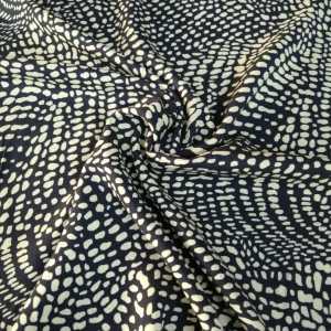 Damlacıklar Lacivert Viskon Kumaş