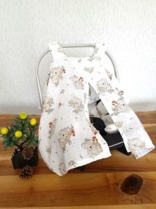 Puset Örtüsü  ve Minder  %100 Pamuk Müslin Kumaştan