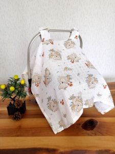 Puset Örtüsü  ve Minder  %100 Pamuk Müslin Kumaştan