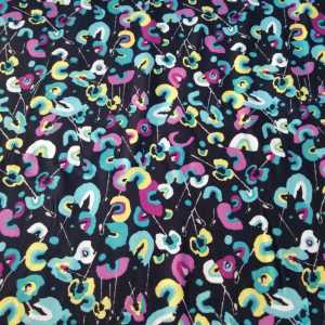 Silik Çiçekler Mint Viskon Kumaş