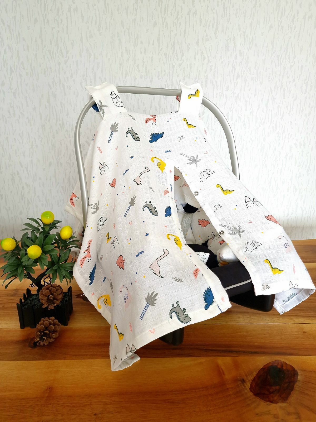 Puset Örtüsü  ve Minder  %100 Pamuk Müslin Kumaştan