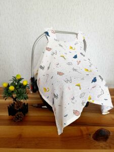 Puset Örtüsü  ve Minder  %100 Pamuk Müslin Kumaştan