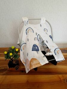 Puset Örtüsü  ve Minder  %100 Pamuk Müslin Kumaştan