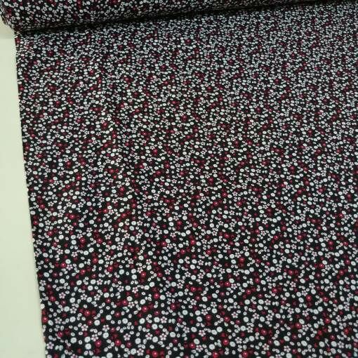 Pıtırık Desen Viskon Kumaş siyah