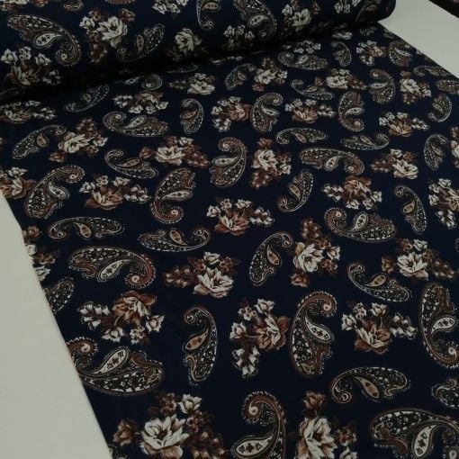 Büyük Şal Viskon Kumaş lacivert