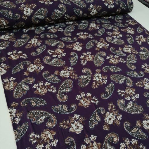 Büyük Şal Viskon Kumaş mor