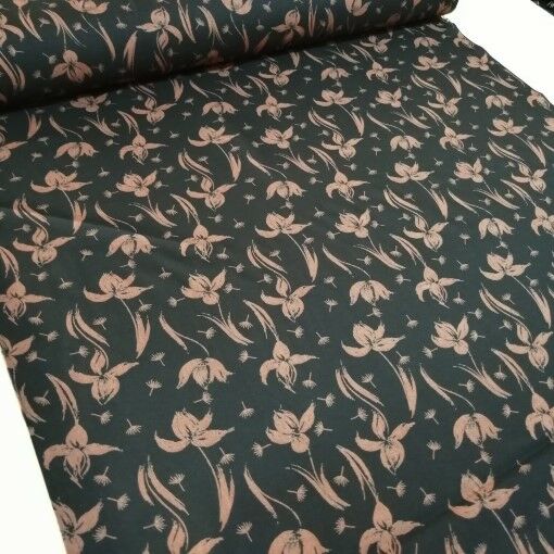 Zambak Viskon Kumaş kahverengi