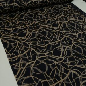 Sarmal Desen Viskon Kumaş sütlü kahve