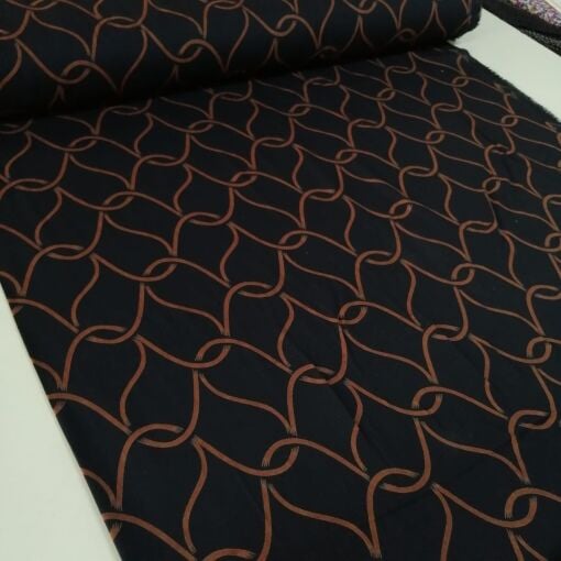 Damask Desen Viskon Kumaş