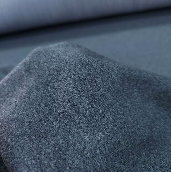 Füme Melanj Yumuşak Üç İplik Şardonlu Penye Kumaş