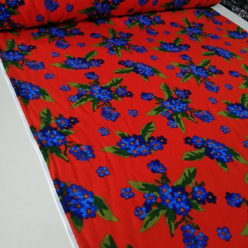 Toplu Çiçekler Divitin Pazen Kumaş kiremit