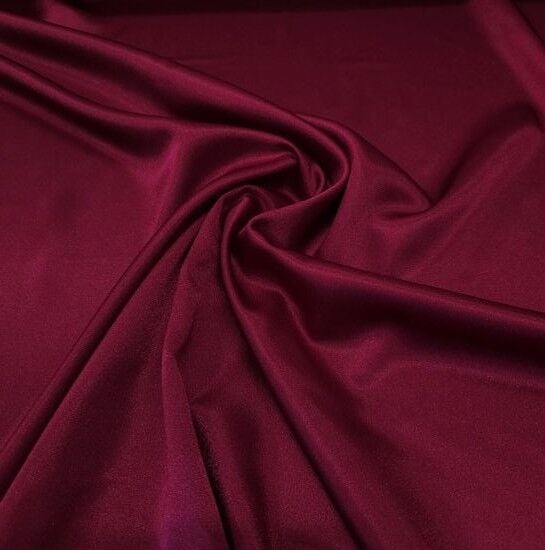 Bordo Saten Kumaş