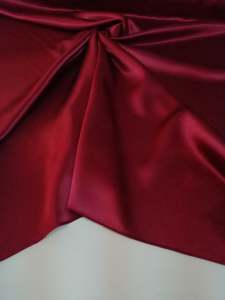 Bordo Saten Kumaş
