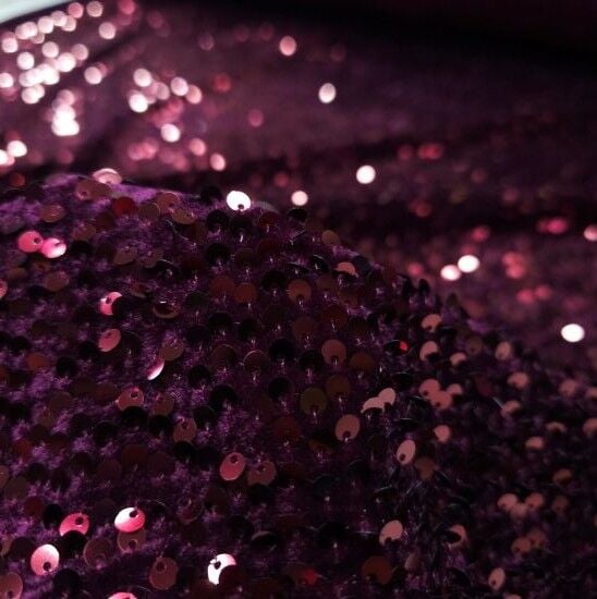 Pullu Kadife Kumaş Bordo