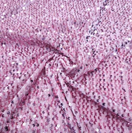 Pullu Kadife Kumaş Pudra