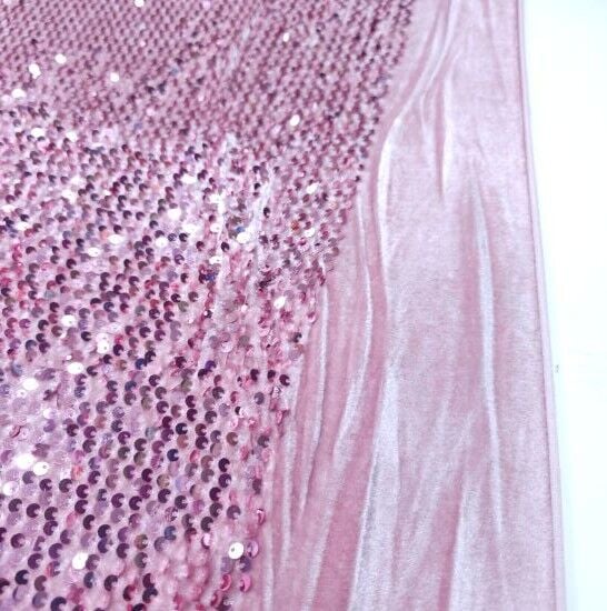 Pullu Kadife Kumaş Pudra