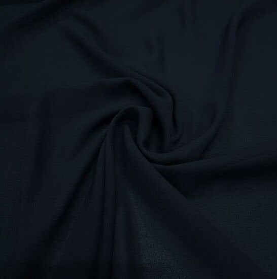 Krep Demor Kumaş Siyah