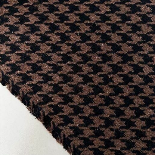 Kaz Ayağı Kumaş Kahverengi