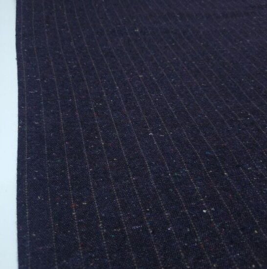 Çizgili Yünlü Tweed Mor